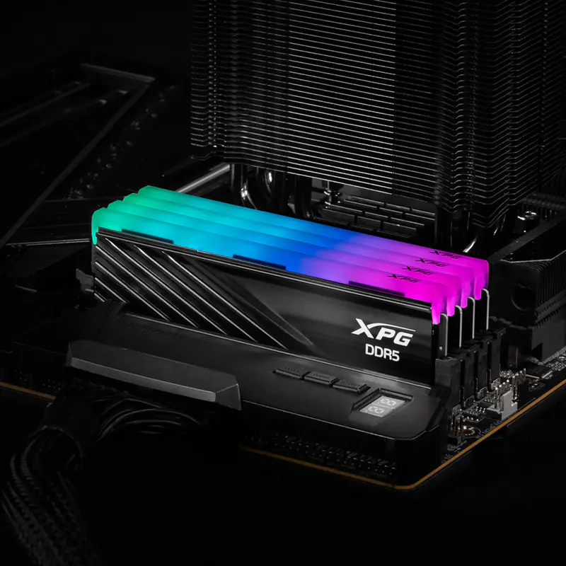 رم دسکتاپ DDR5 دو کاناله 6000 مگاهرتز CL48 ایکس پی جی مدل LANCER BLADE RGB BLACK ظرفیت 16 گیگابایت