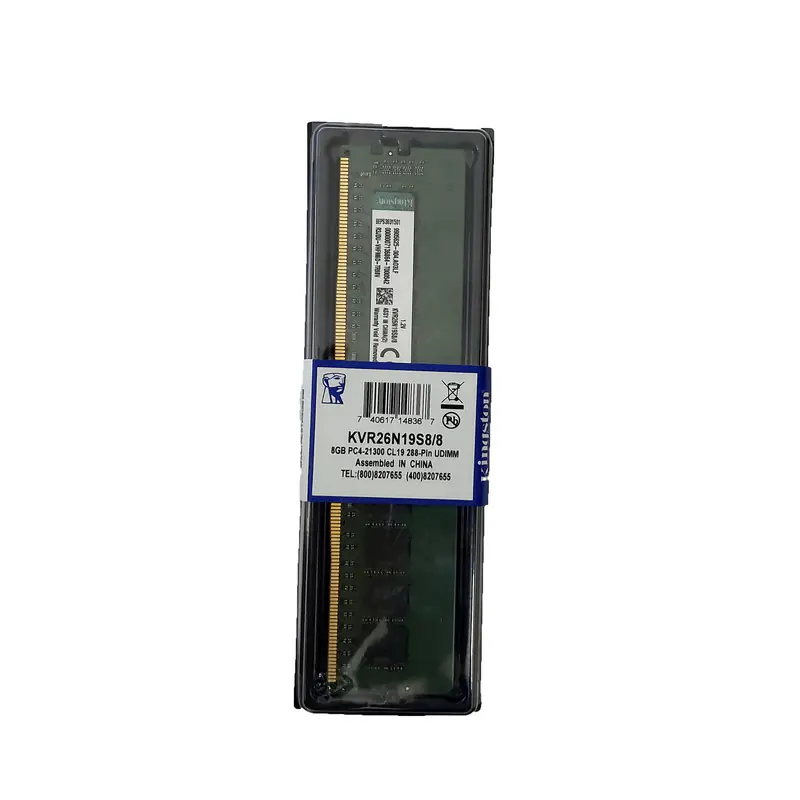 رم دسکتاپ DDR4 تک کاناله 2666 مگاهرتز CL17 کینگستون مدل PC4-2666 ظرفیت 8 گیگابایت UDIMM