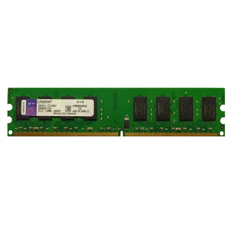 رم دسکتاپ DDR2 تک کاناله 800 مگاهرتز CL6 کینگستون مدل slim ظرفیت 2 گیگابایت 
