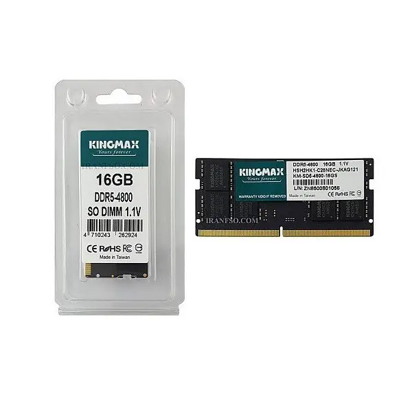 رم لپ تاپ DDR5 تک کاناله 4800 مگاهرتز کینگ مکس مدل KM-SD5 ظرفیت 8 گیگابایت