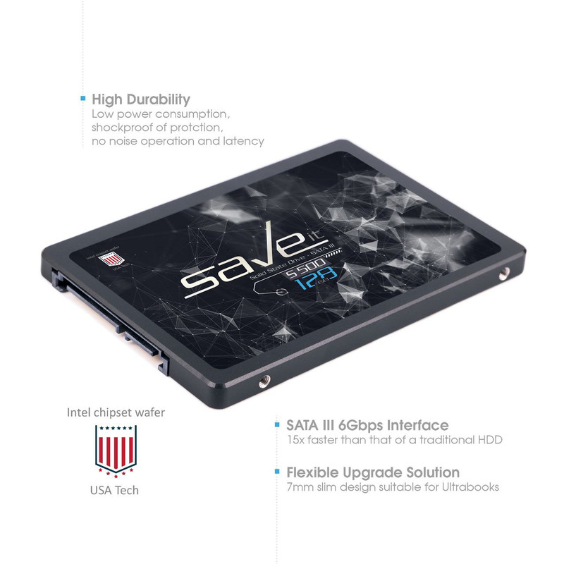 اس اس دی اینترنال سیویت مدل S500 به همراه کابل تبدیل SATA3 به USB ظرفیت 128 گیگابایت