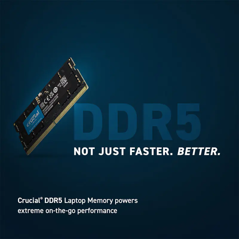 رم لپ تاپ DDR5 تک کاناله 5600 مگاهرتز CL46 کروشیال مدل CT16 ظرفیت 16 گیگابایت